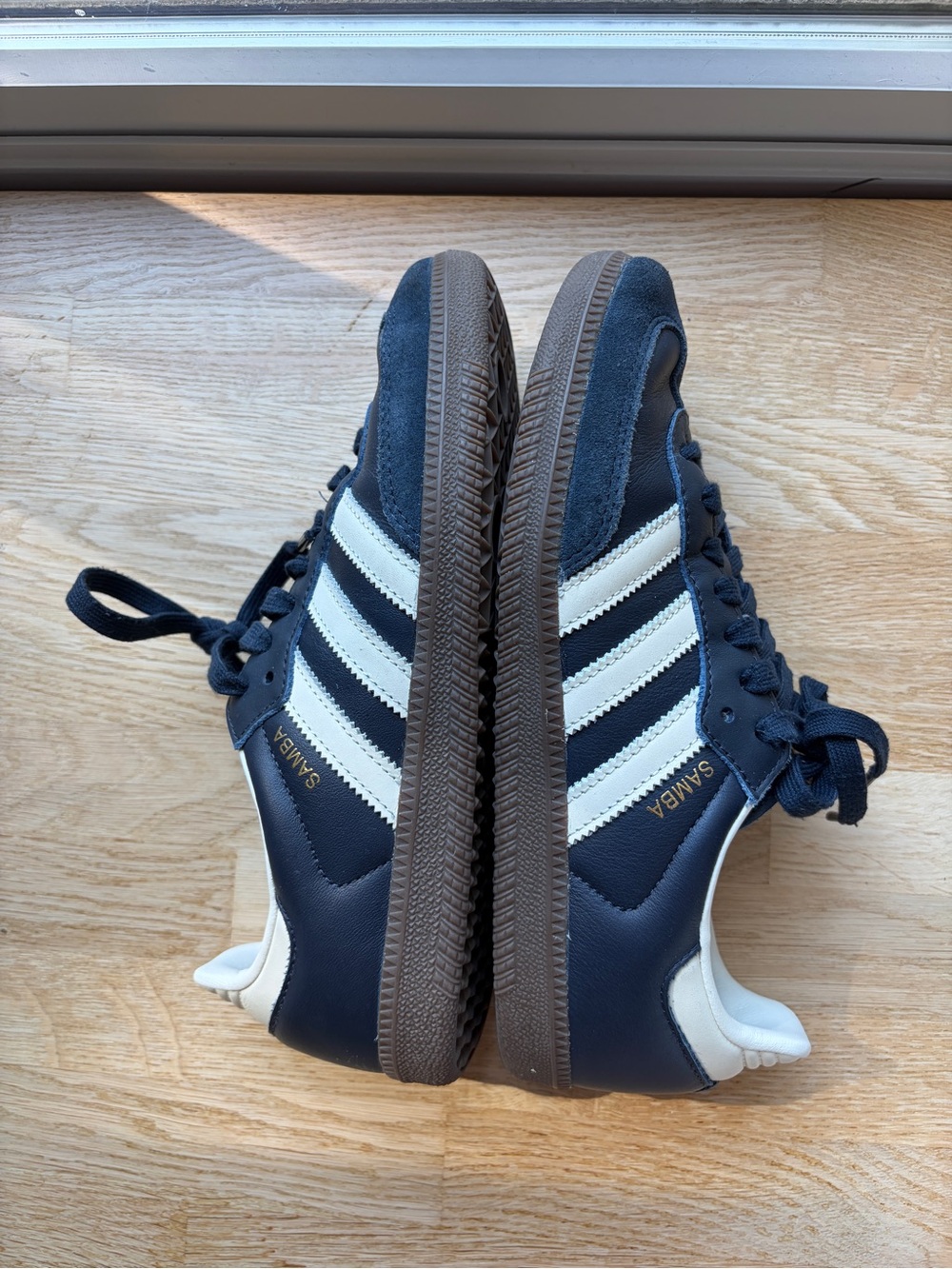 Navy Adidas Sambas